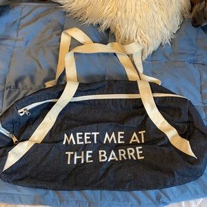 ‘Meet Me At The Barre’ duffel bag